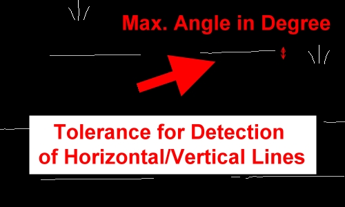 Parameter: Angle Tolerance for Horizontal, Vertical and 45 Degree Line Detection 