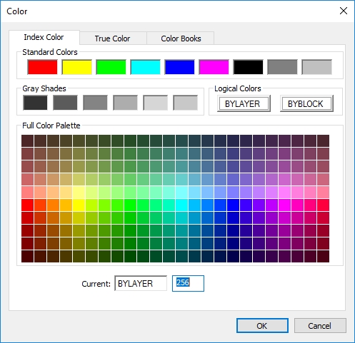 256 Indexfarben den konvertierten Elementen zuordnen