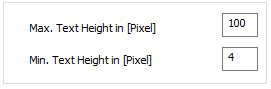 Minimum and Maximum Text Height in Pixel
